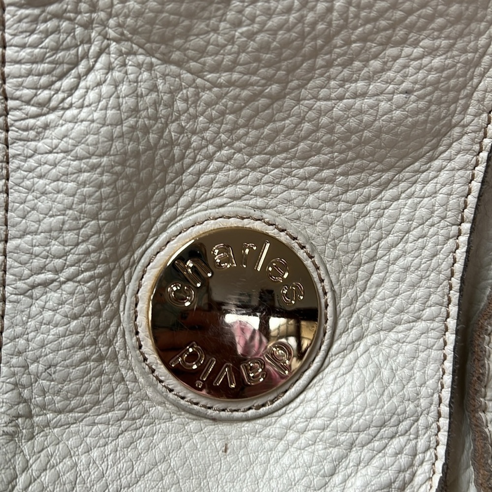 Charles David leather hobo cream color - Picture 2 of 14